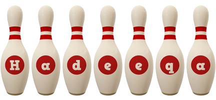 Hadeeqa bowling-pin logo