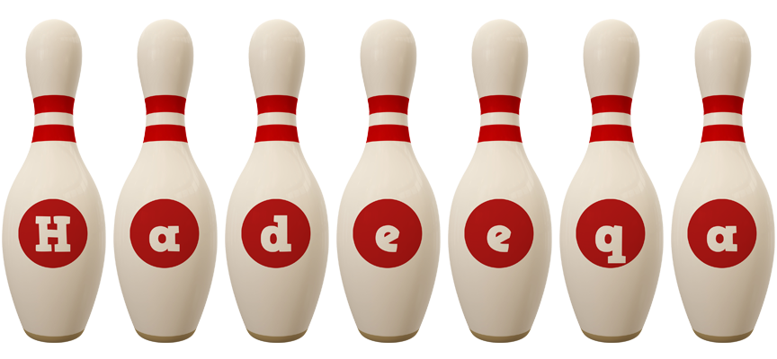 Hadeeqa bowling-pin logo