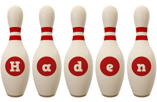 Haden bowling-pin logo