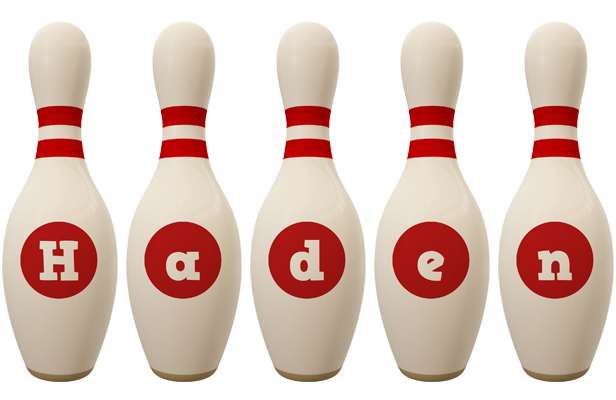 Haden bowling-pin logo
