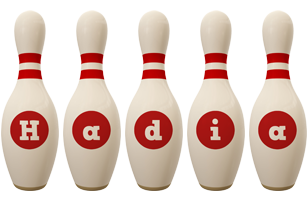 Hadia bowling-pin logo