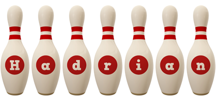 Hadrian bowling-pin logo