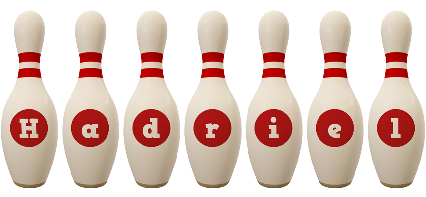 Hadriel bowling-pin logo