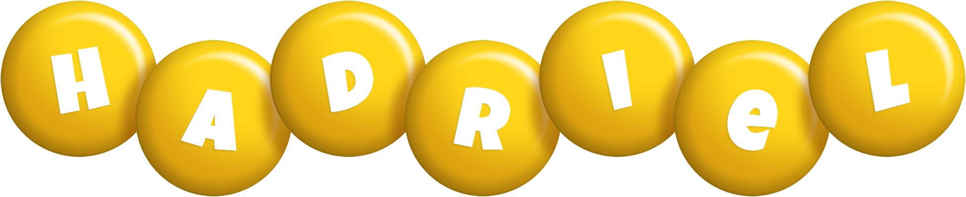 Hadriel candy-yellow logo