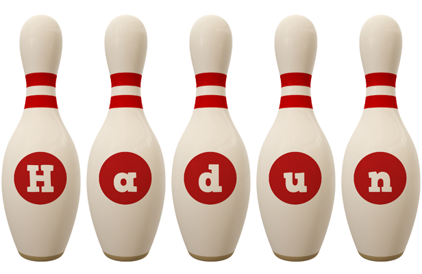 Hadun bowling-pin logo