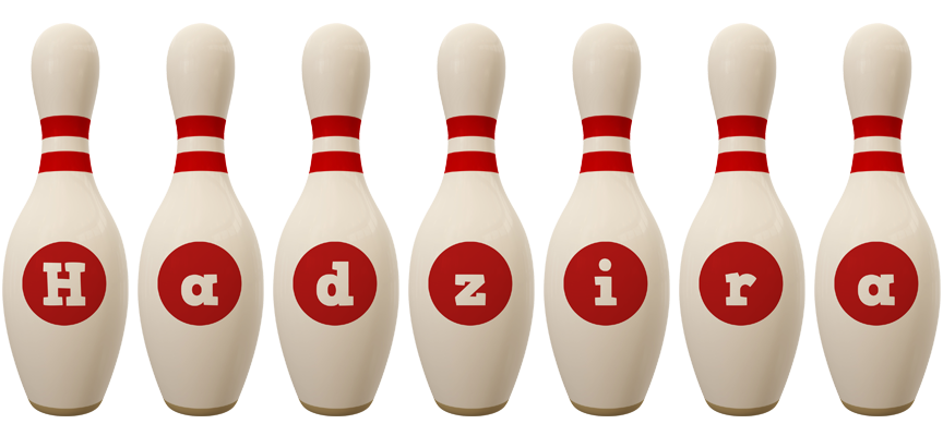 Hadzira bowling-pin logo