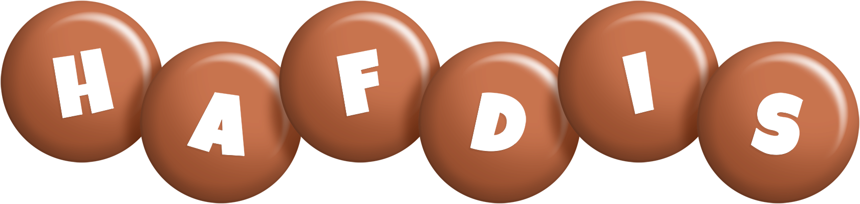 Hafdis candy-brown logo