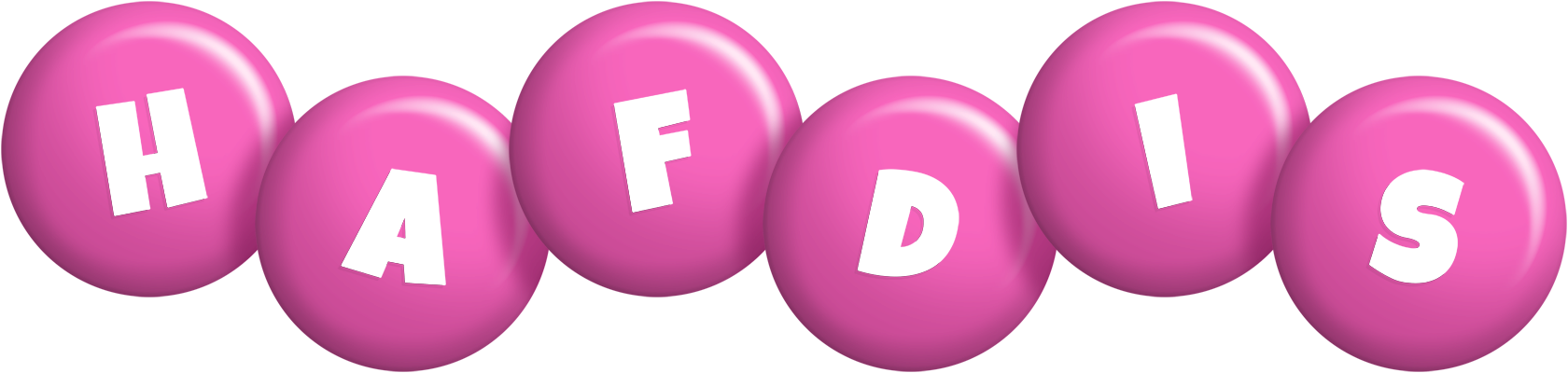 Hafdis candy-pink logo