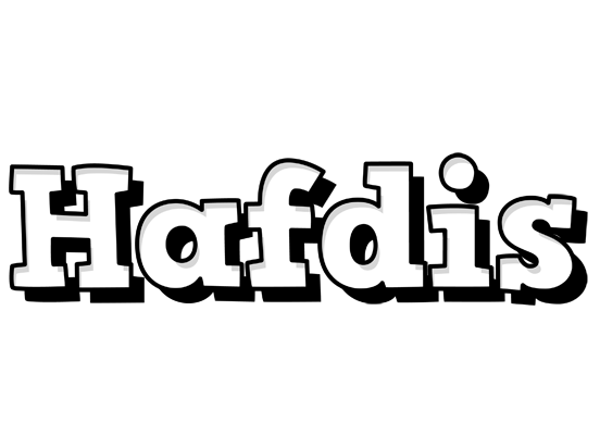 Hafdis snowing logo