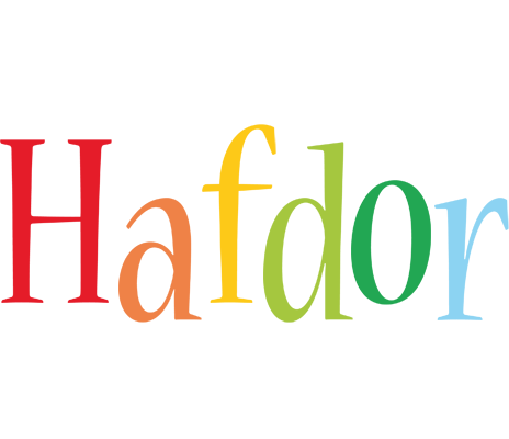 Hafdor birthday logo