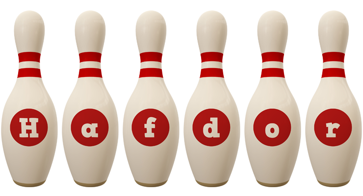 Hafdor bowling-pin logo
