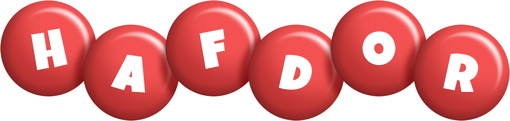 Hafdor candy-red logo