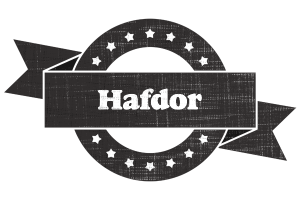 Hafdor grunge logo