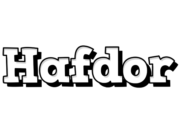 Hafdor snowing logo