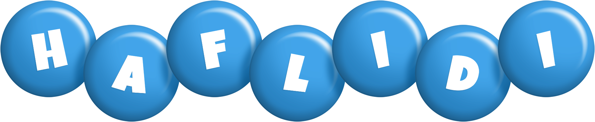 Haflidi candy-blue logo