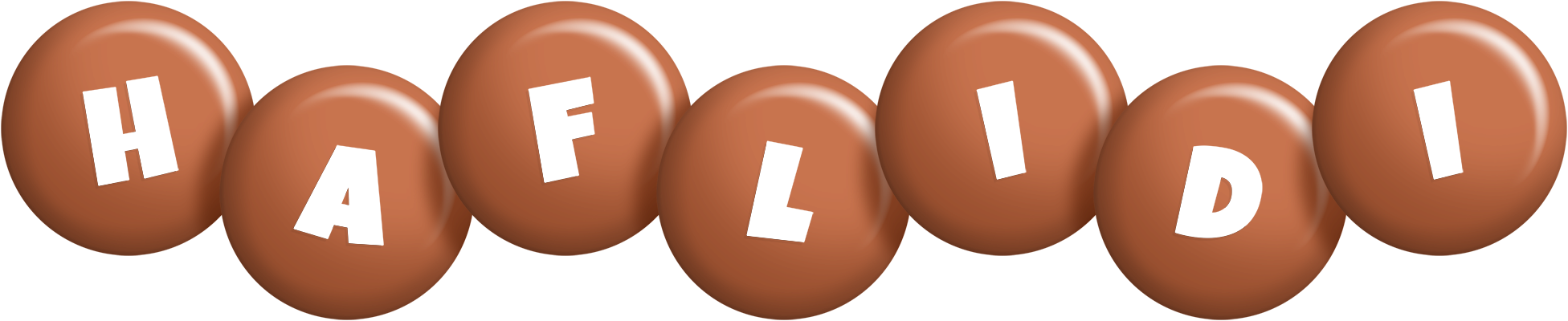 Haflidi candy-brown logo