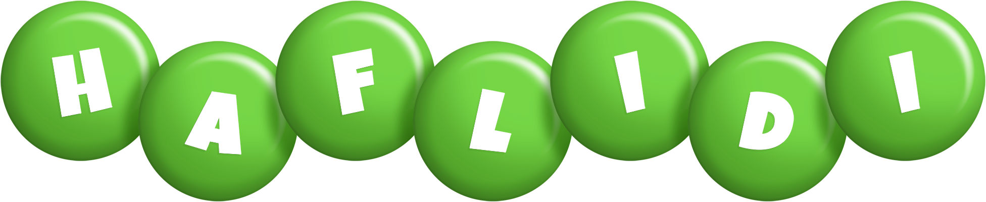 Haflidi candy-green logo