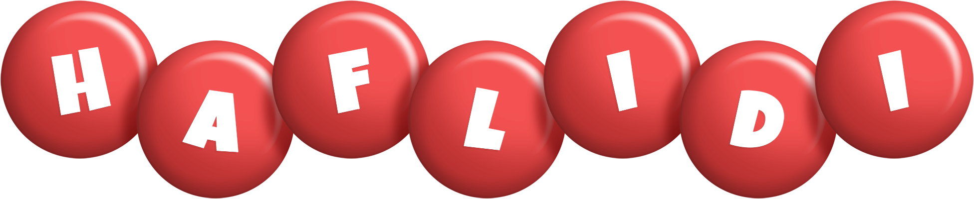 Haflidi candy-red logo