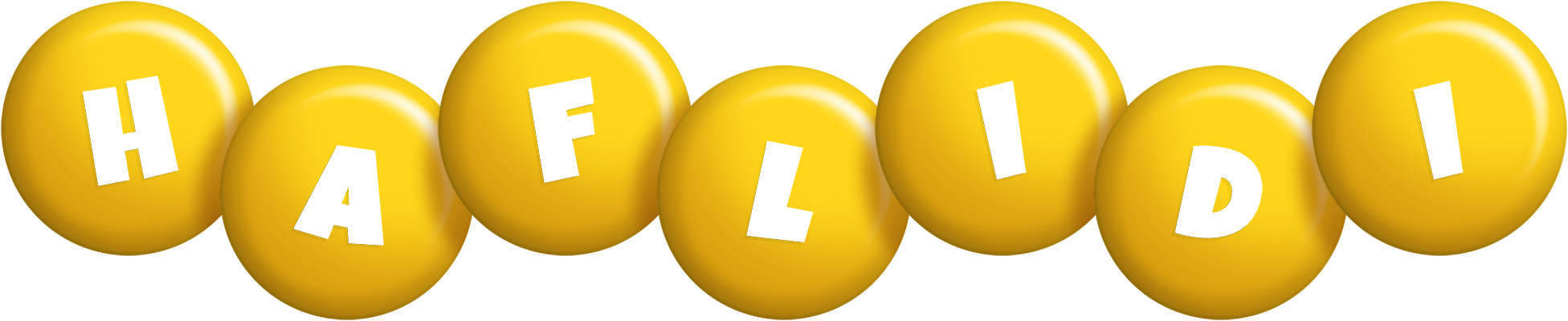 Haflidi candy-yellow logo