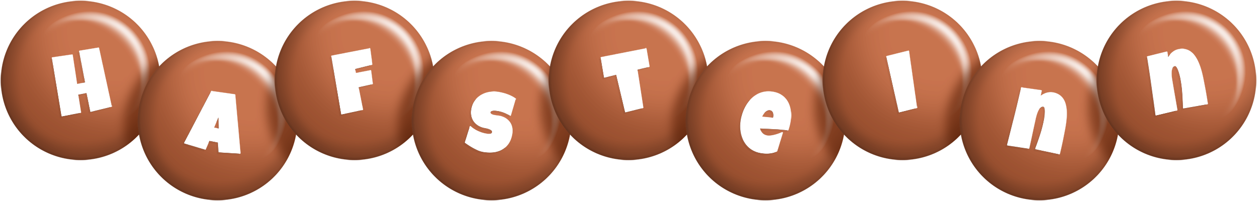 Hafsteinn candy-brown logo