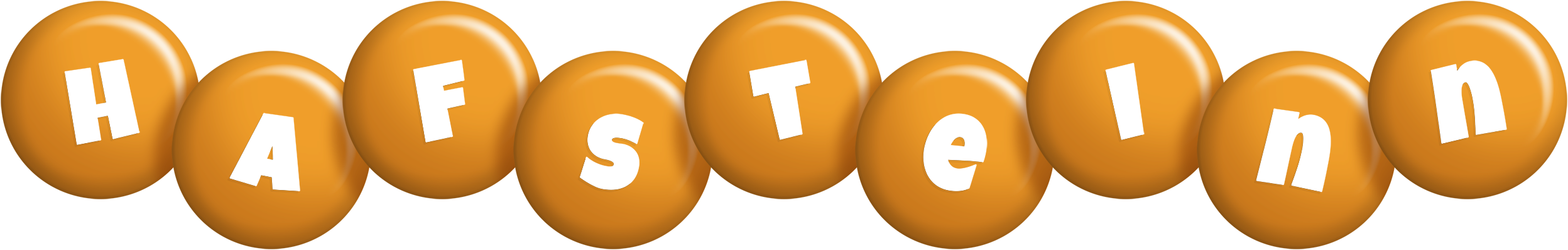 Hafsteinn candy-orange logo