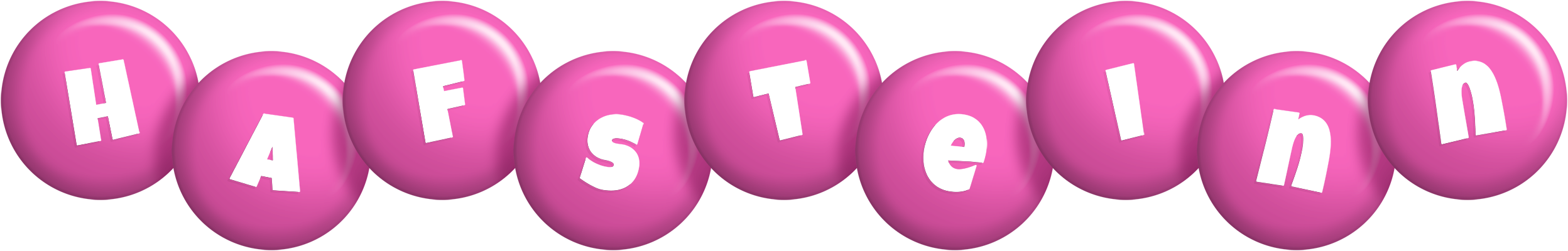 Hafsteinn candy-pink logo