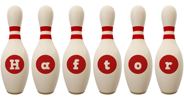 Haftor bowling-pin logo