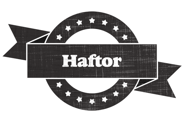 Haftor grunge logo