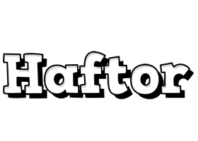 Haftor snowing logo