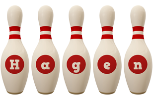 Hagen bowling-pin logo