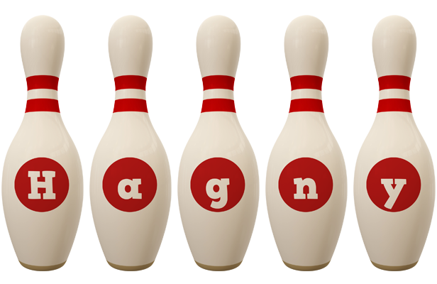 Hagny bowling-pin logo