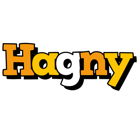 Hagny cartoon logo