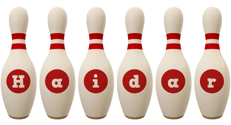 Haidar bowling-pin logo