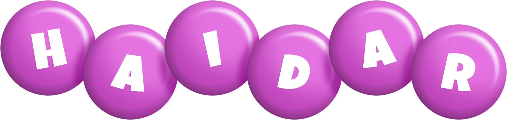 Haidar candy-purple logo