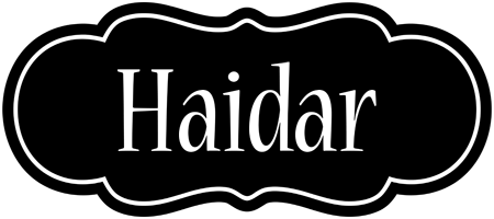 Haidar welcome logo