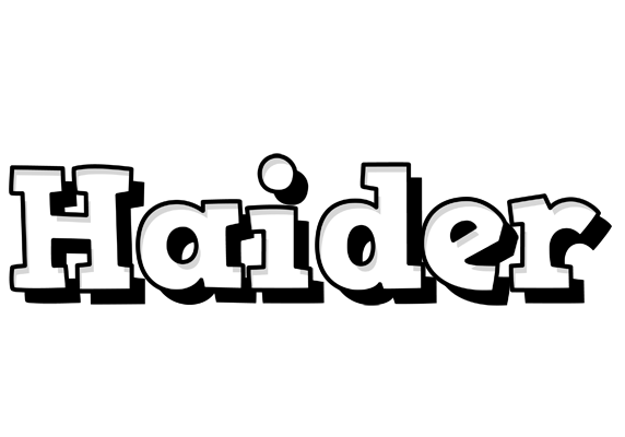 Haider snowing logo