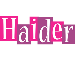 Haider whine logo