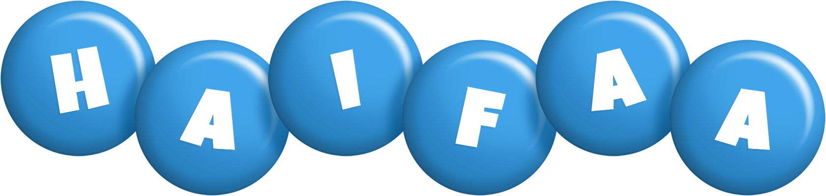 Haifaa candy-blue logo