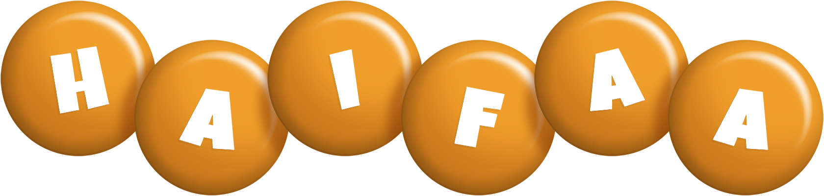 Haifaa candy-orange logo