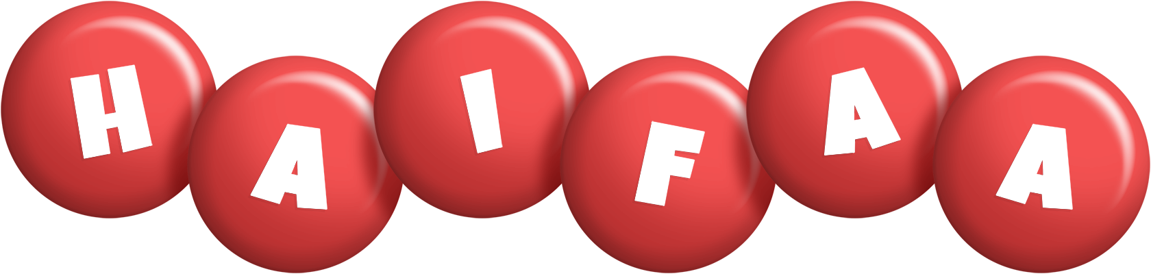 Haifaa candy-red logo