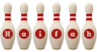 Haifah bowling-pin logo