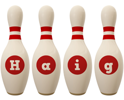 Haig bowling-pin logo