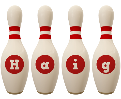 Haig bowling-pin logo