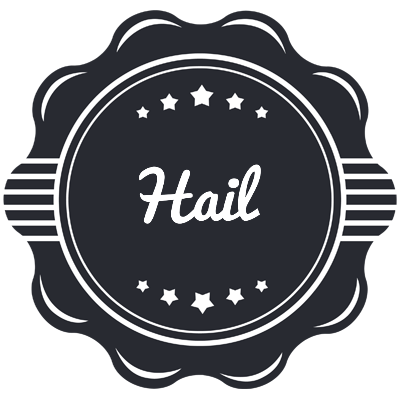 Hail badge logo
