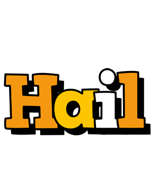 Hail cartoon logo