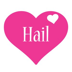 Hail love-heart logo