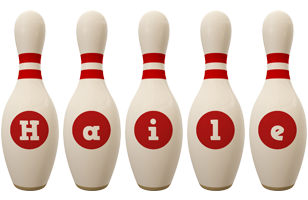 Haile bowling-pin logo