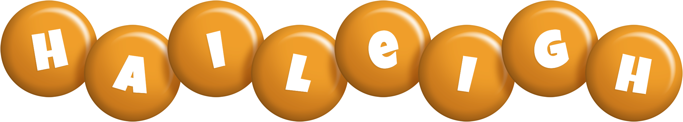 Haileigh candy-orange logo