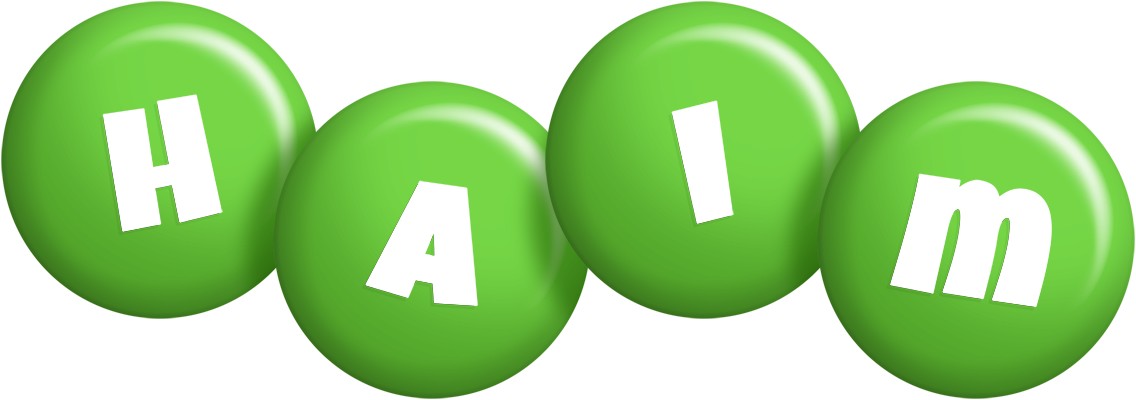 Haim candy-green logo