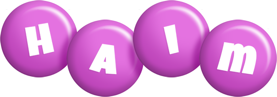 Haim candy-purple logo